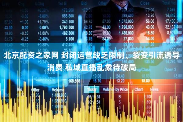 北京配资之家网 封闭运营缺乏限制、裂变引流诱导消费 私域直播乱象待破局