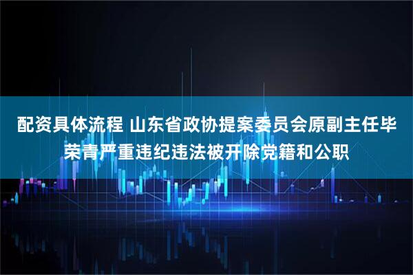配资具体流程 山东省政协提案委员会原副主任毕荣青严重违纪违法被开除党籍和公职