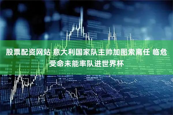 股票配资网站 意大利国家队主帅加图索离任 临危受命未能率队进世界杯